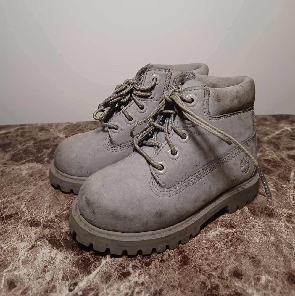 Timberland- Gray Boots Kids Size 7